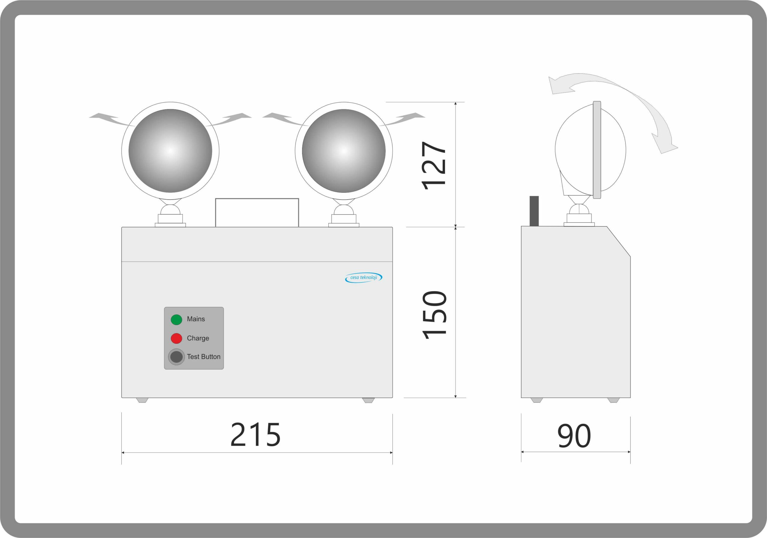 EXIT-T36 Exit Surface Mounted Lighting - Görsel 2