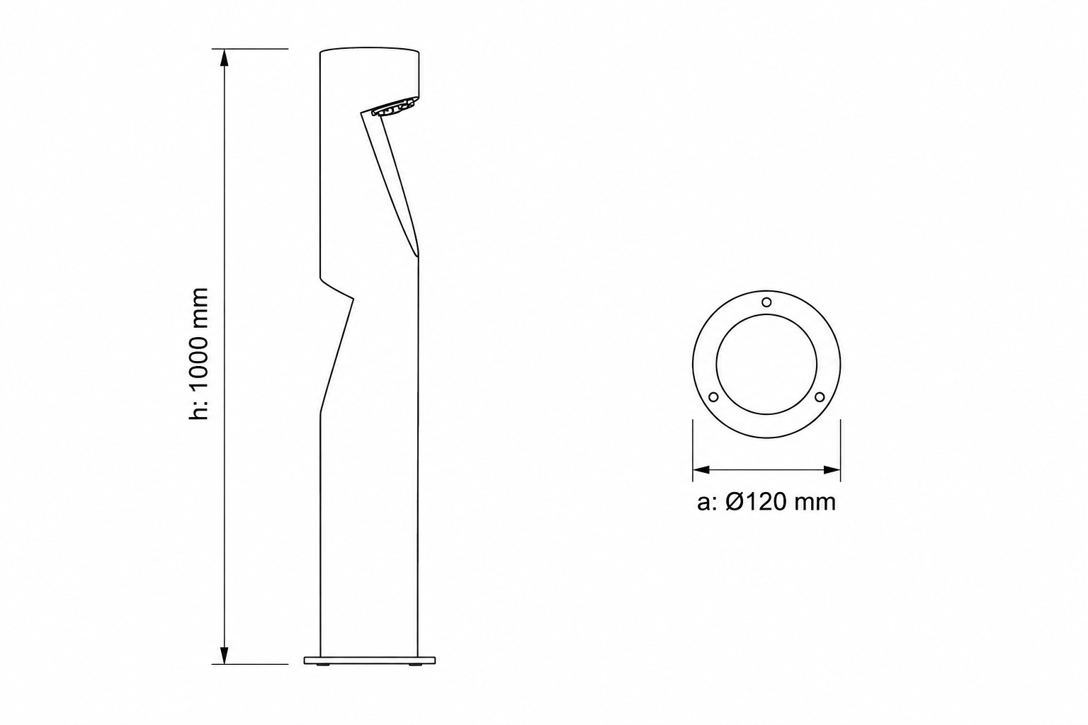 GARDEN-T28 Outdoor Lighting Bollard - Görsel 3