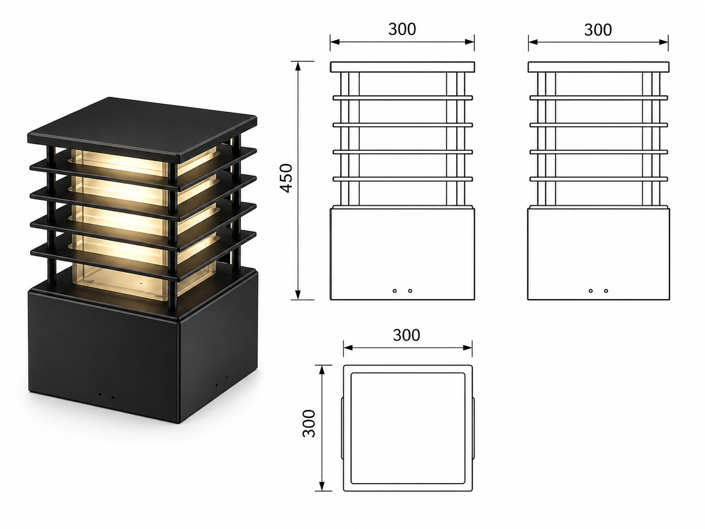 GARDEN-T57 Outdoor Lighting Bollard - Görsel 2
