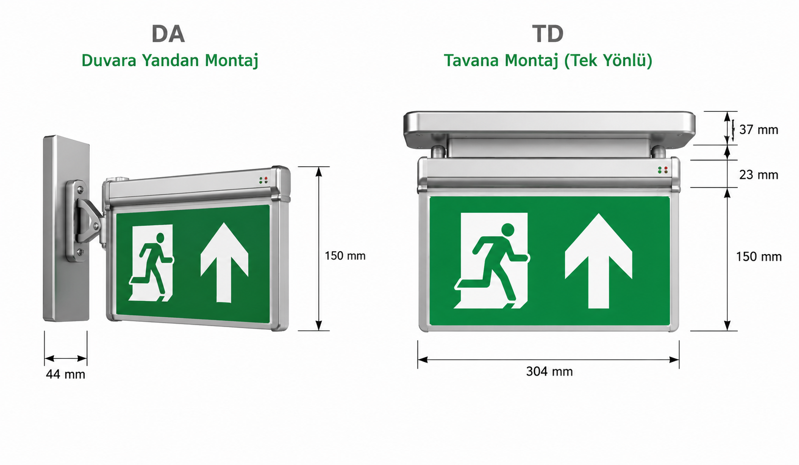 EXIT-T28 Exit Surface Mounted Lighting - Görsel 5